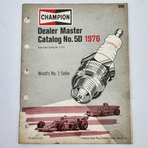 Champion 1976 Dealer Master Catalog No 5D Spark Plug Reference Guide